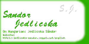 sandor jedlicska business card