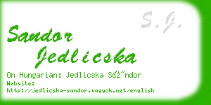 sandor jedlicska business card